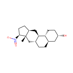 C[C@]12C[C@H]3CC[C@@H]4C[C@@H](O)CC[C@H]4[C@@H]3C[C@@H]1CC[C@@H]2[N+](=O)[O-] ZINC000221235137