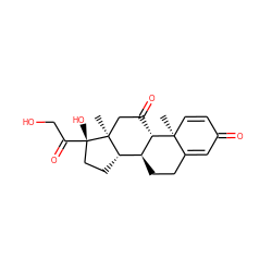 C[C@]12CC(=O)[C@H]3[C@@H](CCC4=CC(=O)C=C[C@@]43C)[C@@H]1CC[C@]2(O)C(=O)CO ZINC000003875357