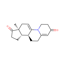 C[C@]12CC=C3[C@@H](CCC4=CC(=O)CCN43)[C@@H]1CCC2=O ZINC000013605671