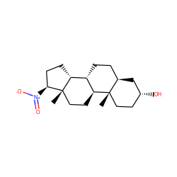 C[C@]12CC[C@@H](O)C[C@@H]1CC[C@@H]1[C@@H]2CC[C@]2(C)[C@@H]([N+](=O)[O-])CC[C@H]12 ZINC000096175837