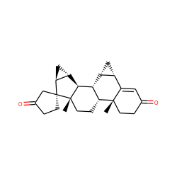C[C@]12CC[C@@H]3[C@@H]([C@@H]4C[C@@H]4C4=CC(=O)CC[C@@]43C)[C@@H]1[C@H]1C[C@@H]1[C@@]21CCC(=O)C1 ZINC000261192069