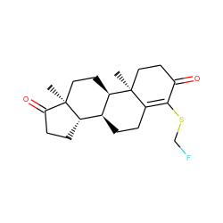 C[C@]12CC[C@@H]3[C@@H](CCC4=C(SCF)C(=O)CC[C@@]43C)[C@@H]1CCC2=O ZINC000029341923