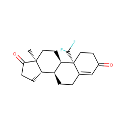 C[C@]12CC[C@@H]3[C@@H](CCC4=CC(=O)CC[C@@]43C(F)F)[C@@H]1CCC2=O ZINC000026738660