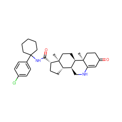 C[C@]12CC[C@@H]3[C@@H](CNC4=CC(=O)CC[C@@]43C)[C@@H]1CC[C@@H]2C(=O)NC1(c2ccc(Cl)cc2)CCCCC1 ZINC000026578847