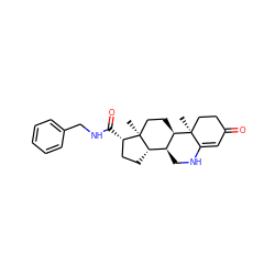 C[C@]12CC[C@@H]3[C@@H](CNC4=CC(=O)CC[C@@]43C)[C@@H]1CC[C@@H]2C(=O)NCc1ccccc1 ZINC000027430782