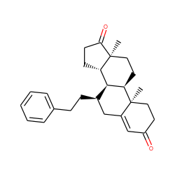 C[C@]12CC[C@@H]3[C@H]([C@@H]1CCC2=O)[C@H](CCc1ccccc1)CC1=CC(=O)CC[C@@]13C ZINC000026573026