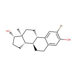 C[C@]12CC[C@@H]3c4cc(Br)c(O)cc4CC[C@H]3[C@@H]1CC[C@@H]2O ZINC000013651794