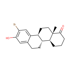 C[C@]12CC[C@@H]3c4cc(Br)c(O)cc4CC[C@H]3[C@@H]1CCCC2=O ZINC000035966610