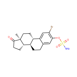 C[C@]12CC[C@@H]3c4cc(Br)c(OS(N)(=O)=O)cc4CC[C@H]3[C@@H]1CCC2=O ZINC000028464529