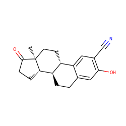 C[C@]12CC[C@@H]3c4cc(C#N)c(O)cc4CC[C@H]3[C@@H]1CCC2=O ZINC000035899173