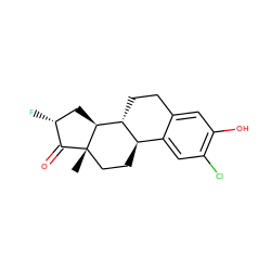 C[C@]12CC[C@@H]3c4cc(Cl)c(O)cc4CC[C@H]3[C@@H]1C[C@@H](F)C2=O ZINC000034640172