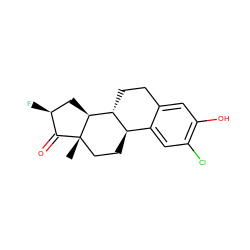 C[C@]12CC[C@@H]3c4cc(Cl)c(O)cc4CC[C@H]3[C@@H]1C[C@H](F)C2=O ZINC000038207930