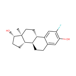 C[C@]12CC[C@@H]3c4cc(F)c(O)cc4CC[C@H]3[C@@H]1CC[C@@H]2O ZINC000005764423