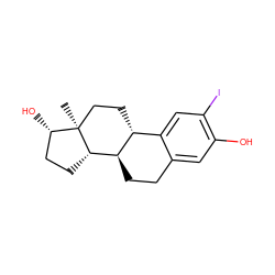 C[C@]12CC[C@@H]3c4cc(I)c(O)cc4CC[C@H]3[C@@H]1CC[C@@H]2O ZINC000005764424