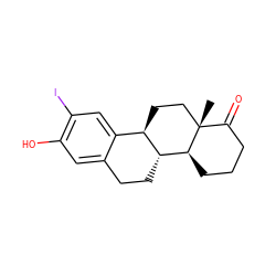 C[C@]12CC[C@@H]3c4cc(I)c(O)cc4CC[C@H]3[C@@H]1CCCC2=O ZINC000038253450