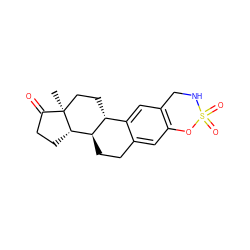 C[C@]12CC[C@@H]3c4cc5c(cc4CC[C@H]3[C@@H]1CCC2=O)OS(=O)(=O)NC5 ZINC000653895468