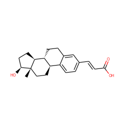 C[C@]12CC[C@@H]3c4ccc(/C=C/C(=O)O)cc4CC[C@H]3[C@@H]1CC[C@@H]2O ZINC000038482990