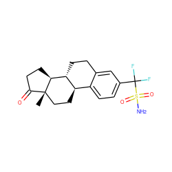 C[C@]12CC[C@@H]3c4ccc(C(F)(F)S(N)(=O)=O)cc4CC[C@H]3[C@@H]1CCC2=O ZINC000028530678