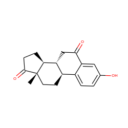 C[C@]12CC[C@@H]3c4ccc(O)cc4C(=O)C[C@H]3[C@@H]1CCC2=O ZINC000013547985