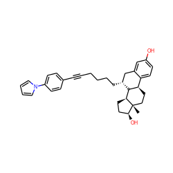 C[C@]12CC[C@@H]3c4ccc(O)cc4C[C@@H](CCCCC#Cc4ccc(-n5cccc5)cc4)[C@H]3[C@@H]1CC[C@@H]2O ZINC000095582295