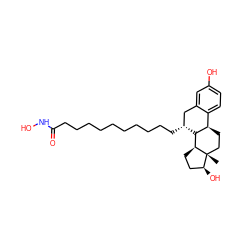 C[C@]12CC[C@@H]3c4ccc(O)cc4C[C@@H](CCCCCCCCCCC(=O)NO)[C@H]3[C@@H]1CC[C@@H]2O ZINC000653748796