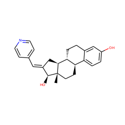 C[C@]12CC[C@@H]3c4ccc(O)cc4CC[C@H]3[C@@H]1C/C(=C\c1ccncc1)[C@@H]2O ZINC000005582967