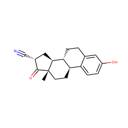 C[C@]12CC[C@@H]3c4ccc(O)cc4CC[C@H]3[C@@H]1C[C@@H](C#N)C2=O ZINC000013672595