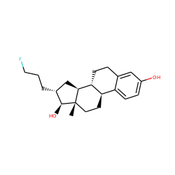 C[C@]12CC[C@@H]3c4ccc(O)cc4CC[C@H]3[C@@H]1C[C@@H](CCCF)[C@@H]2O ZINC000026251330