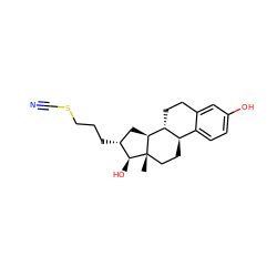 C[C@]12CC[C@@H]3c4ccc(O)cc4CC[C@H]3[C@@H]1C[C@@H](CCCSC#N)[C@@H]2O ZINC000026261502