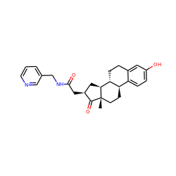 C[C@]12CC[C@@H]3c4ccc(O)cc4CC[C@H]3[C@@H]1C[C@H](CC(=O)NCc1cccnc1)C2=O ZINC000013642571