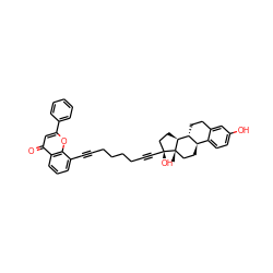 C[C@]12CC[C@@H]3c4ccc(O)cc4CC[C@H]3[C@@H]1CC[C@@]2(O)C#CCCCCC#Cc1cccc2c(=O)cc(-c3ccccc3)oc12 ZINC000028949931