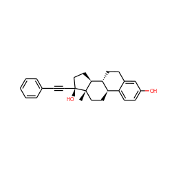 C[C@]12CC[C@@H]3c4ccc(O)cc4CC[C@H]3[C@@H]1CC[C@@]2(O)C#Cc1ccccc1 ZINC000013650898