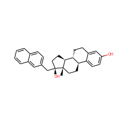 C[C@]12CC[C@@H]3c4ccc(O)cc4CC[C@H]3[C@@H]1CC[C@@]2(O)Cc1ccc2ccccc2c1 ZINC000013835228