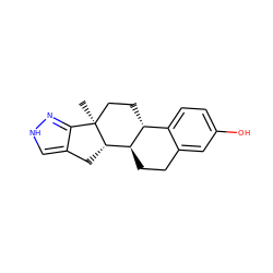 C[C@]12CC[C@@H]3c4ccc(O)cc4CC[C@H]3[C@@H]1Cc1c[nH]nc12 ZINC000013535513