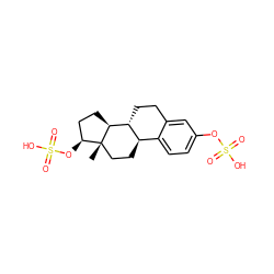 C[C@]12CC[C@@H]3c4ccc(OS(=O)(=O)O)cc4CC[C@H]3[C@@H]1CC[C@@H]2OS(=O)(=O)O ZINC000031291853