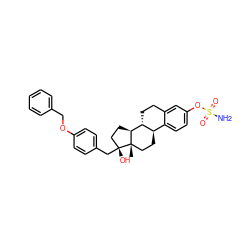 C[C@]12CC[C@@H]3c4ccc(OS(N)(=O)=O)cc4CC[C@H]3[C@@H]1CC[C@@]2(O)Cc1ccc(OCc2ccccc2)cc1 ZINC000653884657