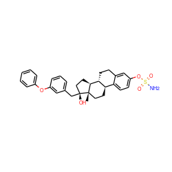 C[C@]12CC[C@@H]3c4ccc(OS(N)(=O)=O)cc4CC[C@H]3[C@@H]1CC[C@@]2(O)Cc1cccc(Oc2ccccc2)c1 ZINC000653895463