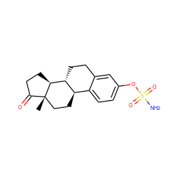 C[C@]12CC[C@@H]3c4ccc(OS(N)(=O)=O)cc4CC[C@H]3[C@@H]1CCC2=O ZINC000005832614