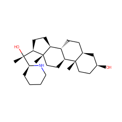 C[C@]12CC[C@H](O)C[C@@H]1CC[C@@H]1[C@@H]2CC[C@@]2(C)[C@H]1CC[C@@H]2[C@@](C)(O)[C@@H]1CCCCN1 ZINC000013528406