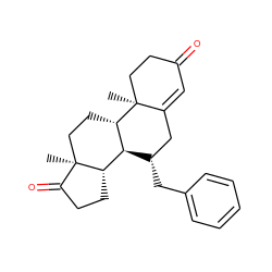 C[C@]12CC[C@H]3[C@@H]([C@@H](Cc4ccccc4)CC4=CC(=O)CC[C@@]43C)[C@@H]1CCC2=O ZINC000013742312