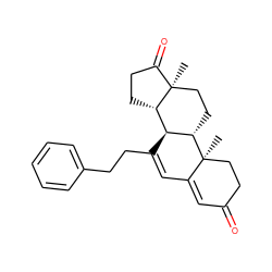 C[C@]12CC[C@H]3[C@@H](C(CCc4ccccc4)=CC4=CC(=O)CC[C@@]43C)[C@@H]1CCC2=O ZINC000118933951