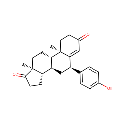 C[C@]12CC[C@H]3[C@@H](C[C@H](c4ccc(O)cc4)C4=CC(=O)CC[C@@]43C)[C@@H]1CCC2=O ZINC000138120119