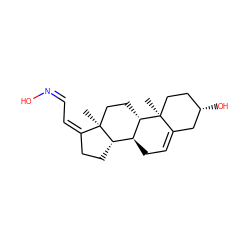 C[C@]12CC[C@H]3[C@@H](CC=C4C[C@@H](O)CC[C@@]43C)[C@@H]1CC/C2=C/C=N\O ZINC000118921155