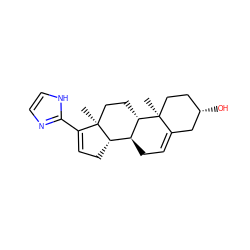 C[C@]12CC[C@H]3[C@@H](CC=C4C[C@@H](O)CC[C@@]43C)[C@@H]1CC=C2c1ncc[nH]1 ZINC000013765672