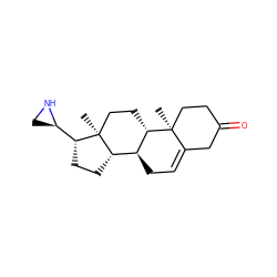 C[C@]12CC[C@H]3[C@@H](CC=C4CC(=O)CC[C@@]43C)[C@@H]1CC[C@@H]2[C@H]1CN1 ZINC000095555673