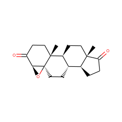 C[C@]12CC[C@H]3[C@@H](CC[C@]45O[C@H]4C(=O)CC[C@]35C)[C@@H]1CCC2=O ZINC000034111133