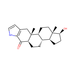 C[C@]12CC[C@H]3[C@@H](CC[C@H]4C(=O)c5[nH]ccc5C[C@]34C)[C@@H]1CC[C@@H]2O ZINC000653885987