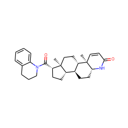 C[C@]12CC[C@H]3[C@@H](CC[C@H]4NC(=O)C=C[C@]34C)[C@@H]1CC[C@@H]2C(=O)N1CCCc2ccccc21 ZINC000013742739