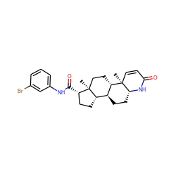 C[C@]12CC[C@H]3[C@@H](CC[C@H]4NC(=O)C=C[C@]34C)[C@@H]1CC[C@@H]2C(=O)Nc1cccc(Br)c1 ZINC000013742750