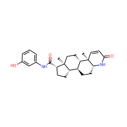 C[C@]12CC[C@H]3[C@@H](CC[C@H]4NC(=O)C=C[C@]34C)[C@@H]1CC[C@@H]2C(=O)Nc1cccc(O)c1 ZINC000003804839